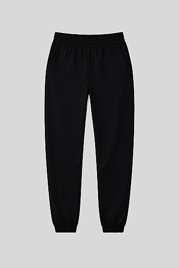 Cuffed Black Women's Tracksuit Bottom 