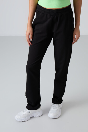 Tommy Life Zip Pocket Black Women's Tracksuit Bottom - TOMMYLIFE (1)