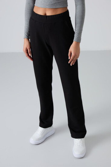 Tommy Life Straight Leg Black Women's Tracksuit Bottom - TOMMYLIFE (1)
