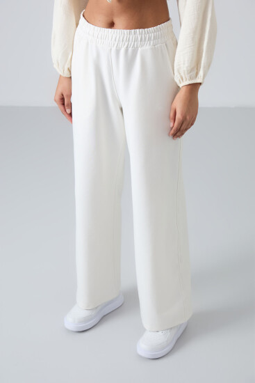 Tommy Life Regular Leg Ecru Women's Tracksuit Bottom - TOMMYLIFE (1)