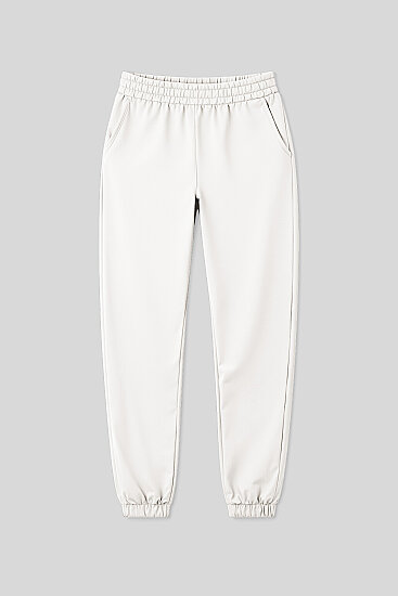 Cuffed Ecru Women's Tracksuit Bottom 