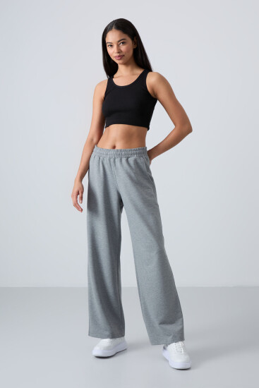 Tommy Life Regular Leg Grey-Melange Women's Tracksuit Bottom 