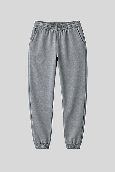 Cuffed Grey Melange Women's Tracksuit Bottom 