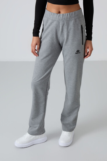 Tommy Life Zip Pocket Grey-Melange Women's Tracksuit Bottom - TOMMYLIFE (1)