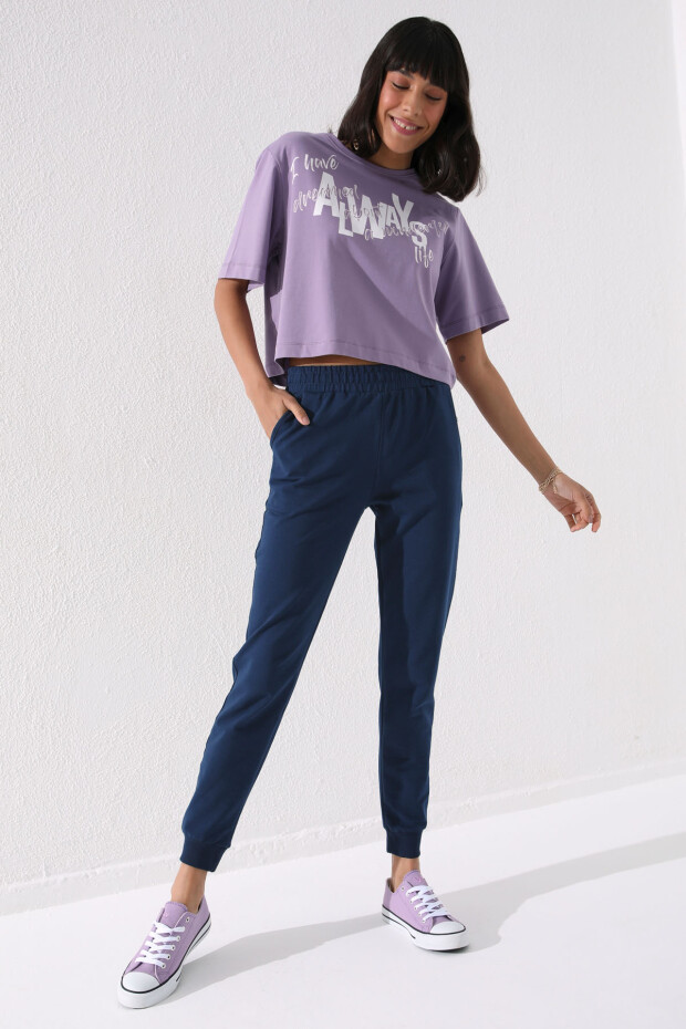 Tommy Life Classic Cuffed Indigo Women's Tracksuit Bottom
