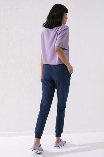 Tommy Life Classic Cuffed Indigo Women's Tracksuit Bottom - Thumbnail
