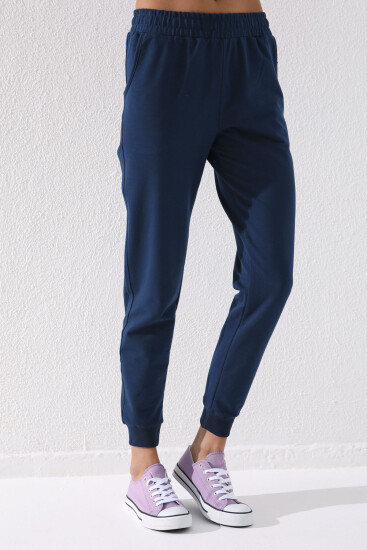 Tommy Life Classic Cuffed Indigo Women's Tracksuit Bottom - Thumbnail