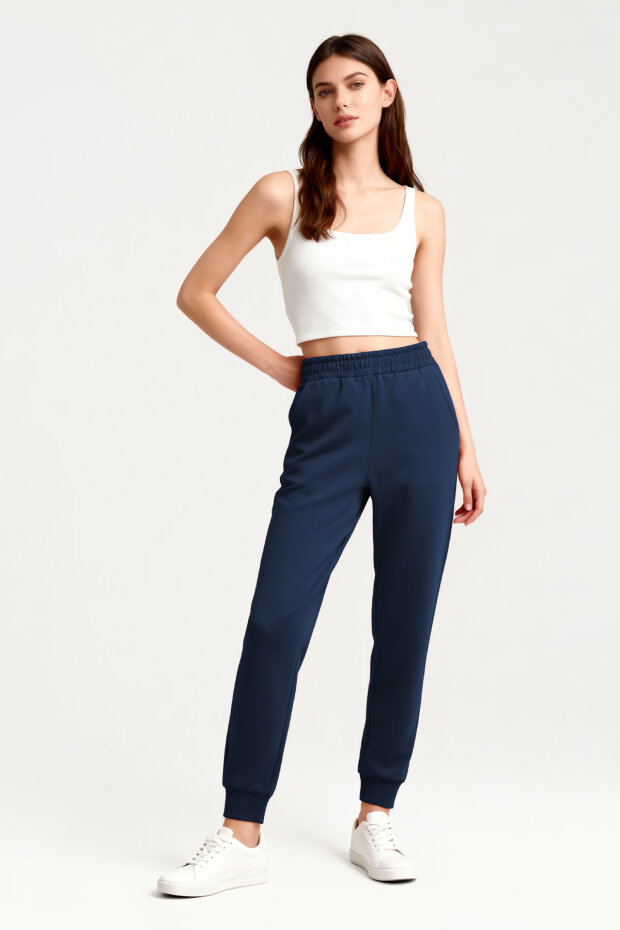 Tommy Life Classic Cuffed Indigo Women's Tracksuit Bottom - 1