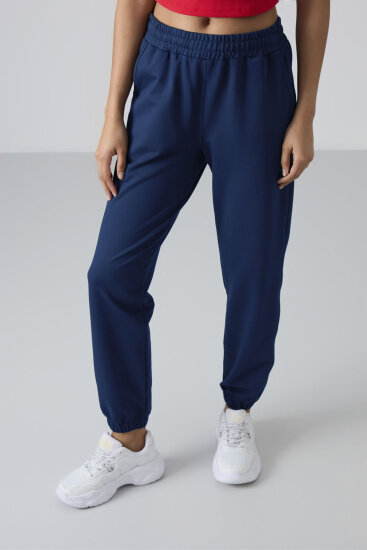 Cuffed Indigo Women's Tracksuit Bottom - TOMMYLIFE (1)