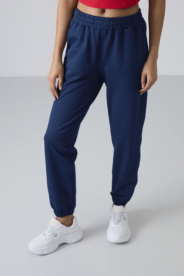 Cuffed Indigo Women's Tracksuit Bottom - 2