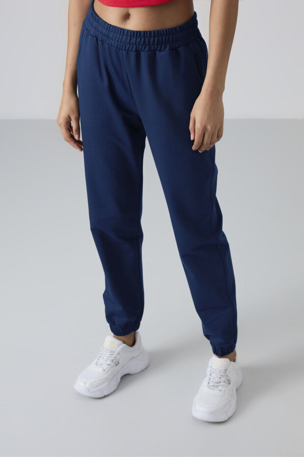 Cuffed Indigo Women's Tracksuit Bottom - 4