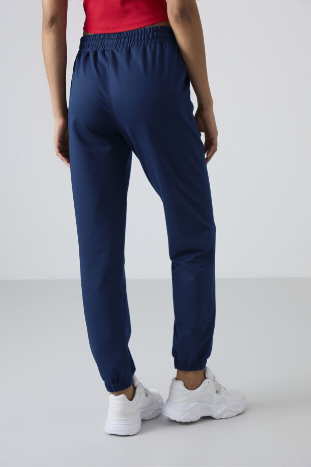 Cuffed Indigo Women's Tracksuit Bottom - 5