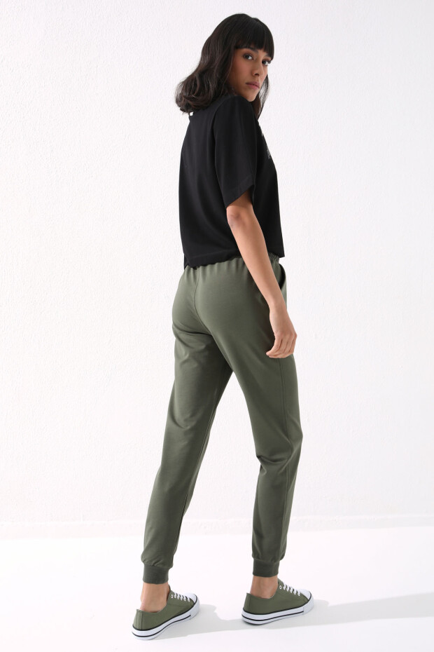Tommy Life Classic Cuffed Khaki Women's Tracksuit Bottom