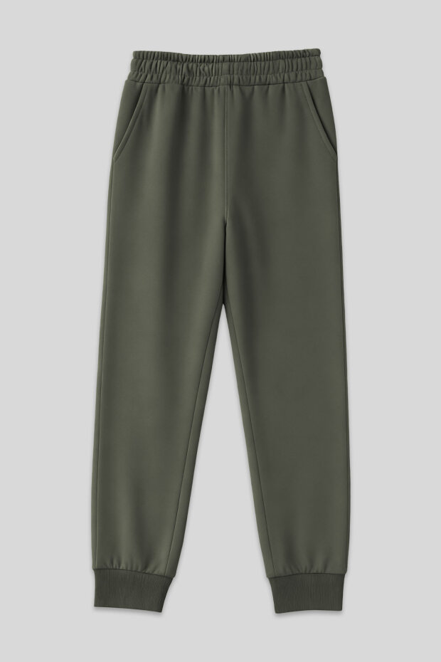 Tommy Life Classic Cuffed Khaki Women's Tracksuit Bottom - 1