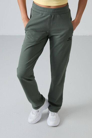 Tommy Life Zip Pocket Khaki Women's Tracksuit Bottom - TOMMYLIFE (1)