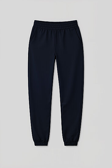 Cuffed Navy Blue Women's Tracksuit Bottom 