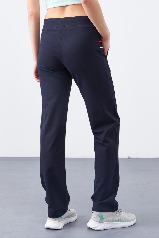 Tommy Life Three Stripe Navy Blue Women's Tracksuit Bottom