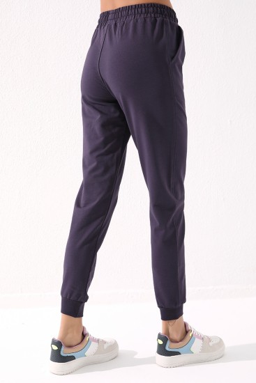 Tommy Life Classic Cuffed Purple Women's Tracksuit Bottom - Thumbnail