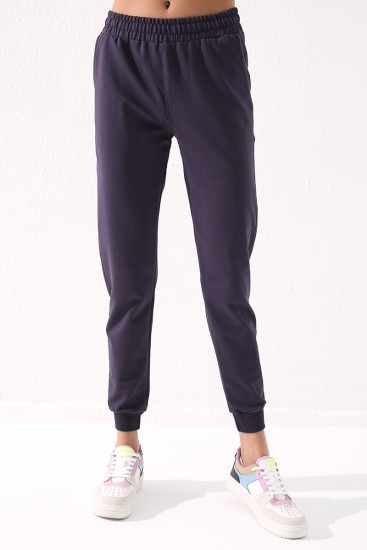 Tommy Life Classic Cuffed Purple Women's Tracksuit Bottom - Thumbnail