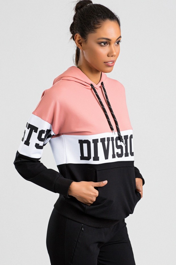 Tommy Life Printed Front Black-Powder Women's Tracksuits