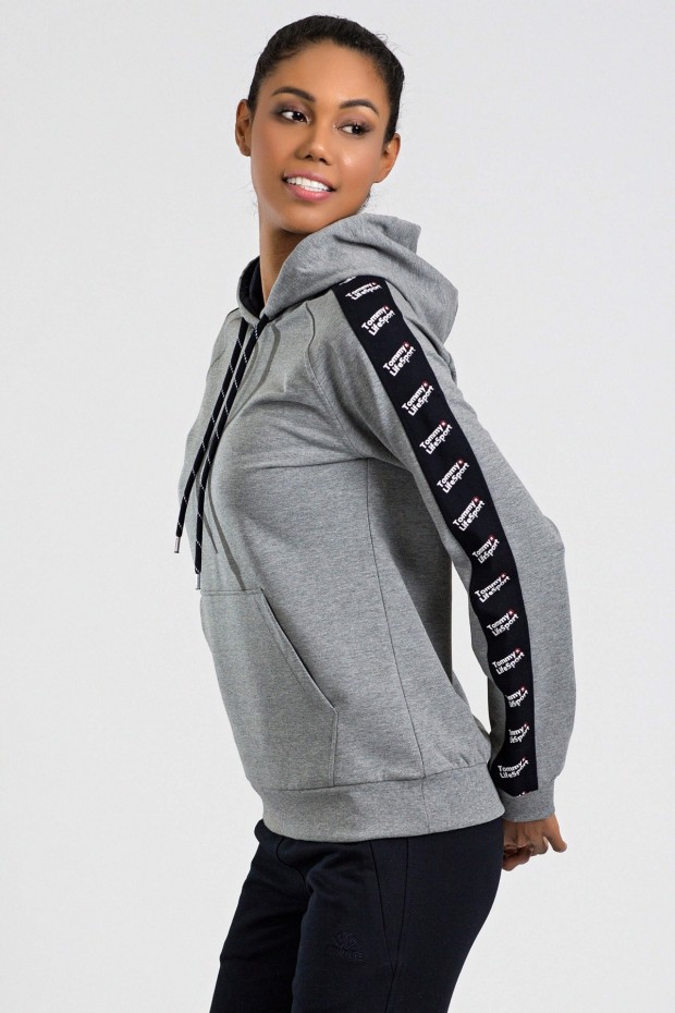 Tommy Life Grey Melange-Navy Blue Women's Tracksuits