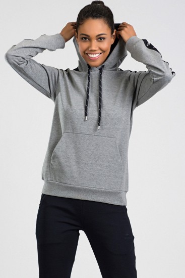 Tommy Life Grey Melange-Navy Blue Women's Tracksuits - Thumbnail