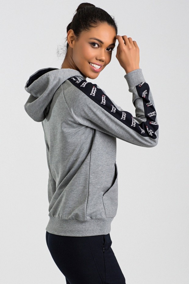 Tommy Life Grey Melange-Navy Blue Women's Tracksuits