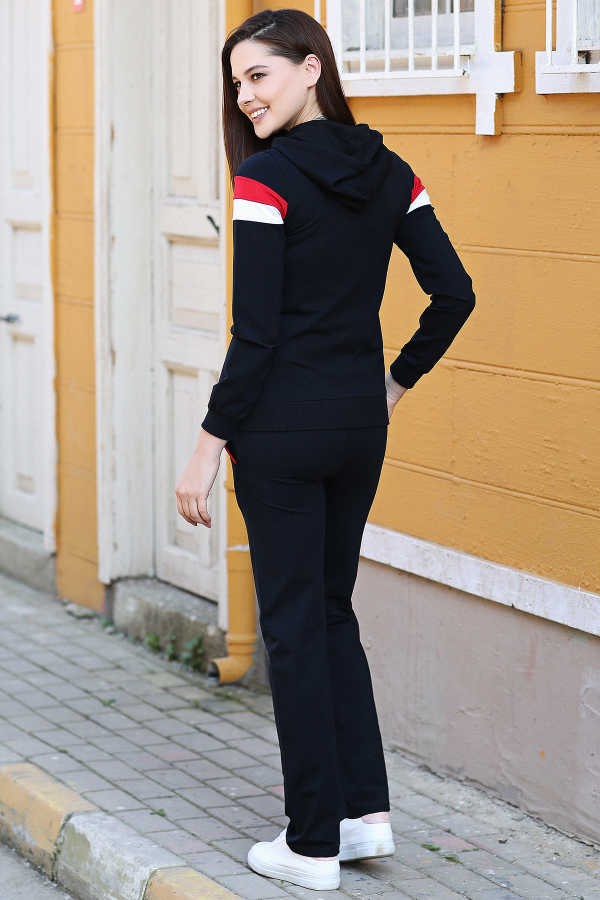 Tommy Life Striped Navy Blue Women's Tracksuits