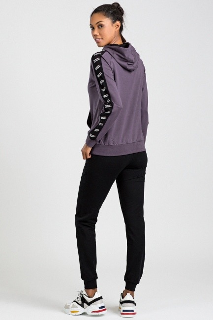 Tommy Life Purple-Black Women's Tracksuits - Thumbnail