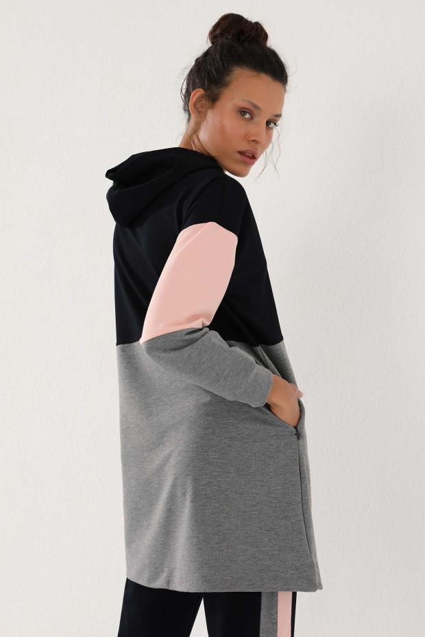 Tommy Life 3 Colour Hooded Navy Blue Women's Tunic Tracksuit