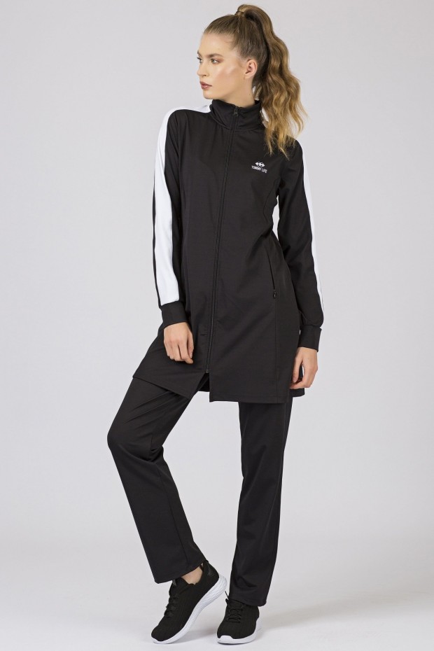 Tommy Life Micro Scuba Black Women's Tunic Tracksuits