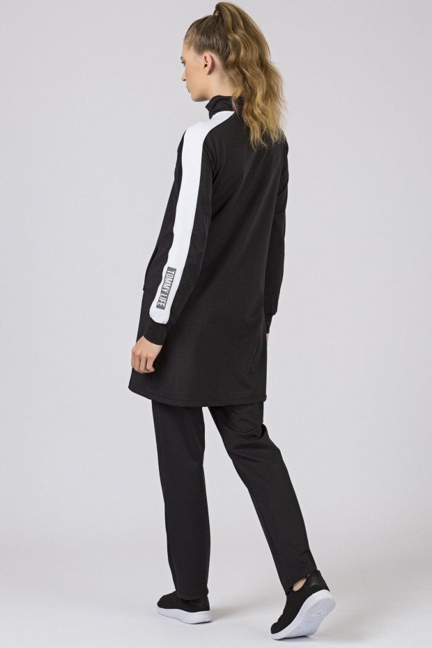 Tommy Life Micro Scuba Black Women's Tunic Tracksuits