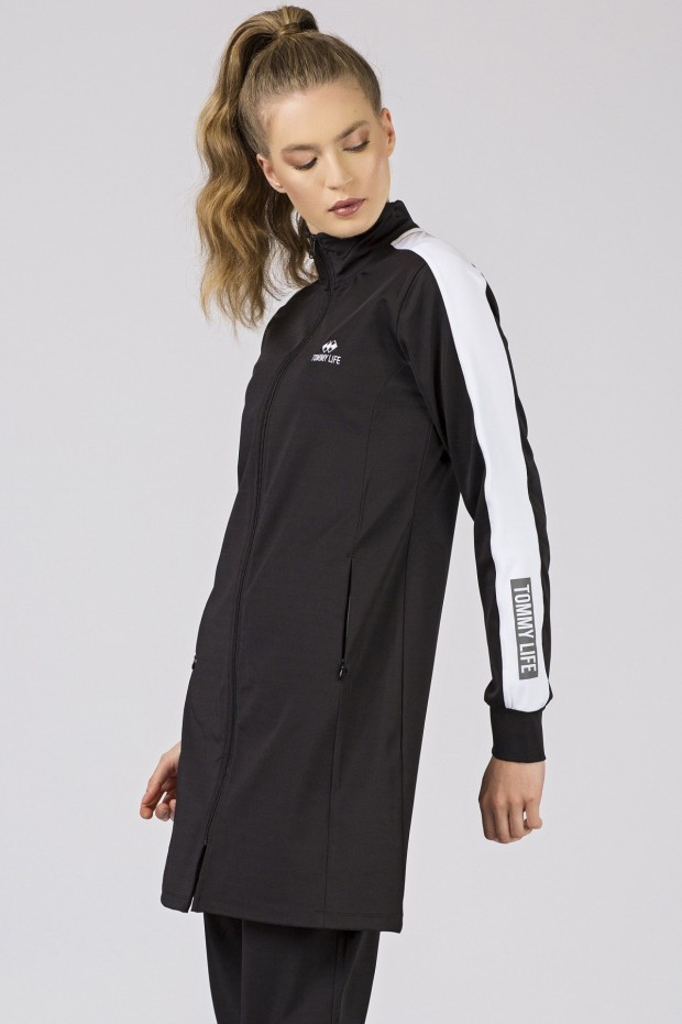 Tommy Life Micro Scuba Black Women's Tunic Tracksuits