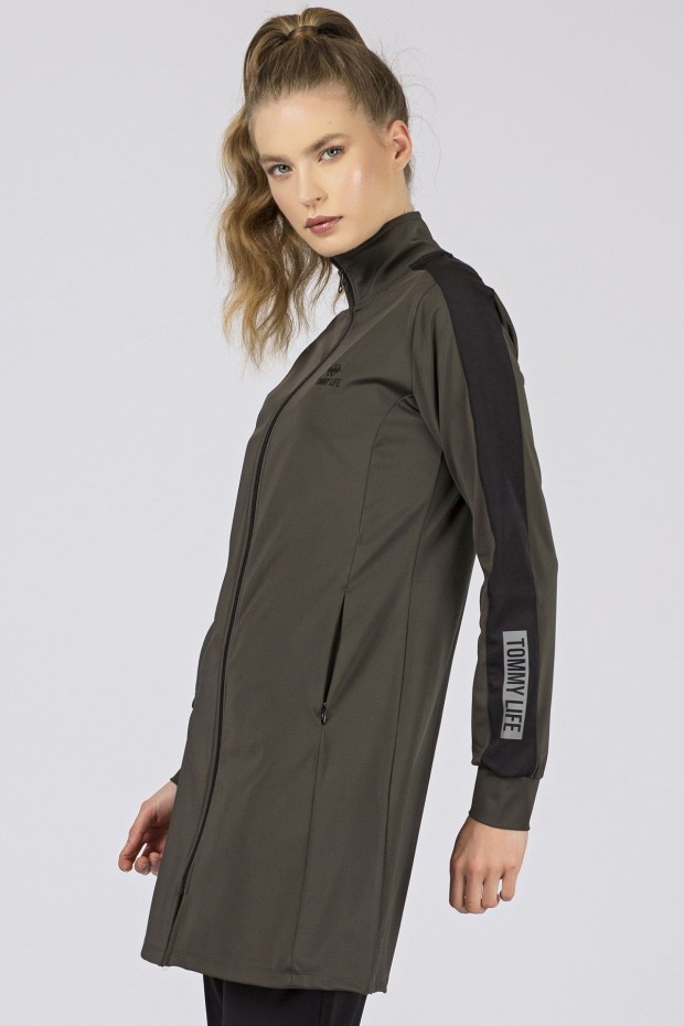 Tommy Life Micro Scuba Khaki-Black Women's Tunic Tracksuits