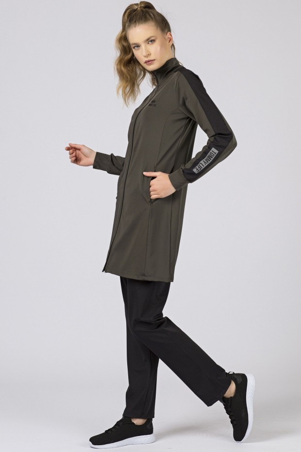 Tommy Life Micro Scuba Khaki-Black Women's Tunic Tracksuits