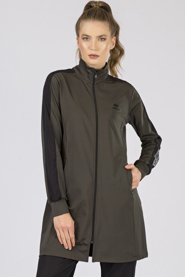 Tommy Life Micro Scuba Khaki-Black Women's Tunic Tracksuits