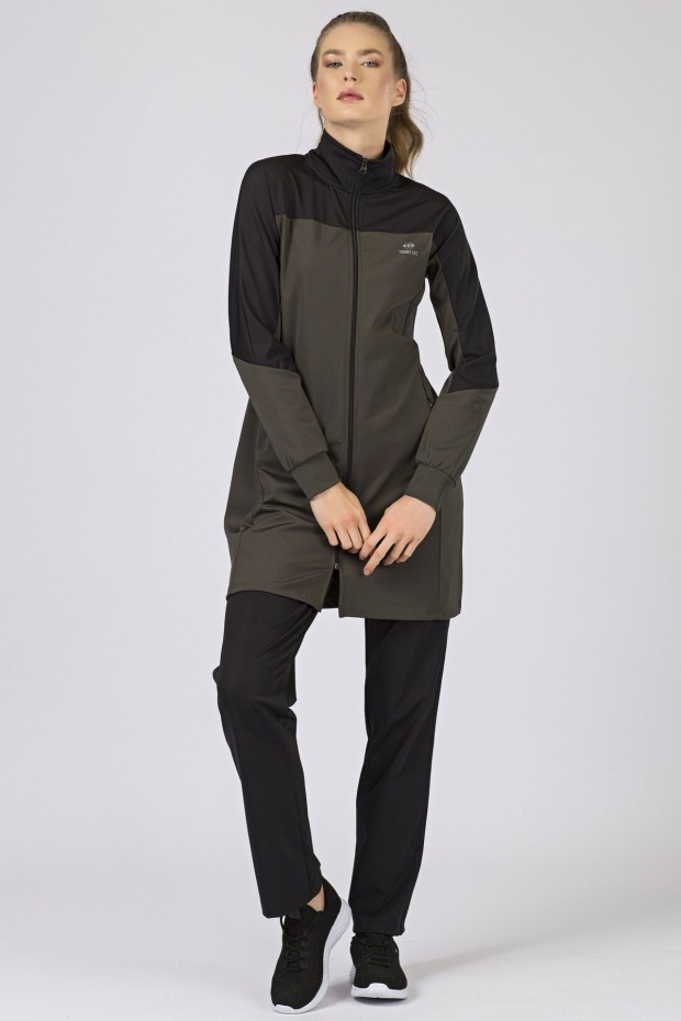 Tommy Life Micro Scuba Khaki-Black Women's Tunic Tracksuits - 1