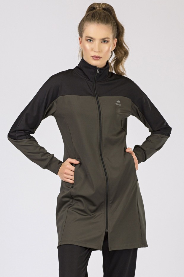 Tommy Life Micro Scuba Khaki-Black Women's Tunic Tracksuits - 3
