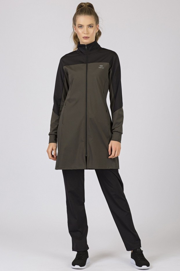 Tommy Life Micro Scuba Khaki-Black Women's Tunic Tracksuits - 5