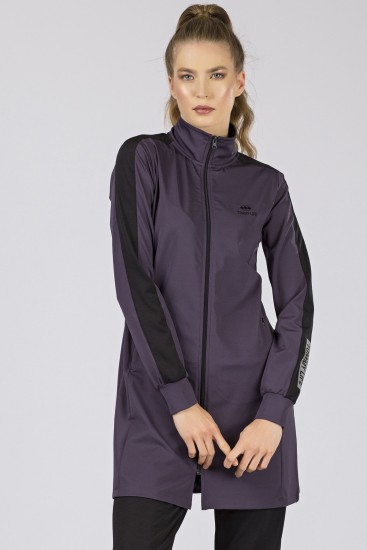 Tommy Life Micro Scuba Purple-Black Women's Tunic Tracksuits - Thumbnail