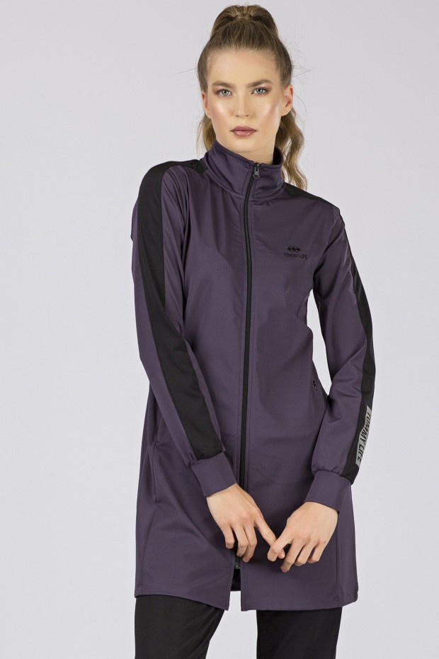 Tommy Life Micro Scuba Purple-Black Women's Tunic Tracksuits