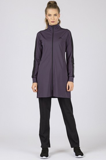 Tommy Life Micro Scuba Purple-Black Women's Tunic Tracksuits - Thumbnail