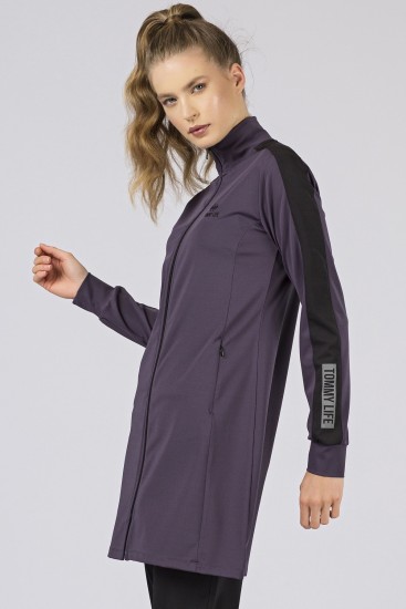 Tommy Life Micro Scuba Purple-Black Women's Tunic Tracksuits - Thumbnail