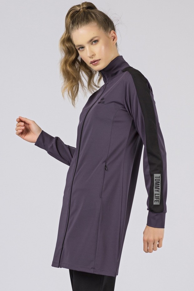Tommy Life Micro Scuba Purple-Black Women's Tunic Tracksuits