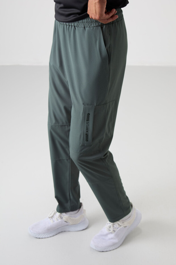 Haki İnce Yumuşak Comfort Fit Erkek Eşofman Alt - 82120 - 5