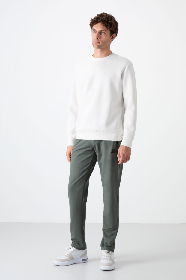 Çağla Fermuarlı Üç Cepli Dar Kalıp Klasik Paça Erkek Eşofman Alt - 84671 - 2