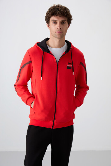 Fiesta - Siyah Pamuklu Kalın Yumuşak Dokulu Comfort Fit Baskılı Erkek Eşofman Takım - 85236 - TOMMYLIFE (1)