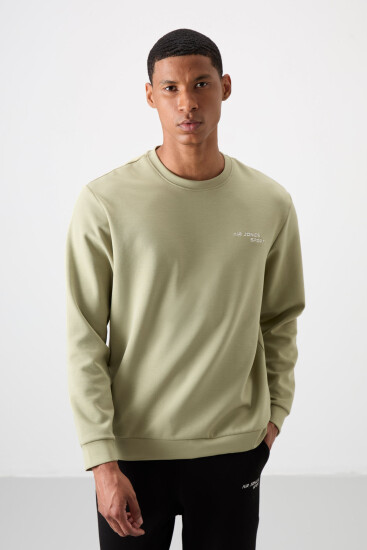 Çağla - Siyah Pamuklu Kalın Yumuşak Dokulu Comfort Fit Nakışlı Erkek Eşofman Takım - 85254 - Air Jones (1)