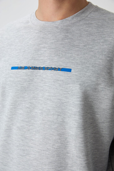 Kar Melanj - Siyah Pamuklu Kalın Yumuşak Dokulu Comfort Fit Baskılı Erkek Eşofman Takım - 85239 - Air Jones (1)