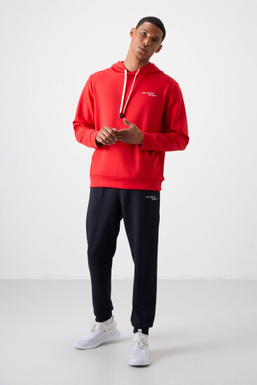 Fiesta - Lacivert Pamuklu Kalın Yumuşak Dokulu Comfort Fit Nakışlı Erkek Eşofman Takım - 85255 - Air Jones